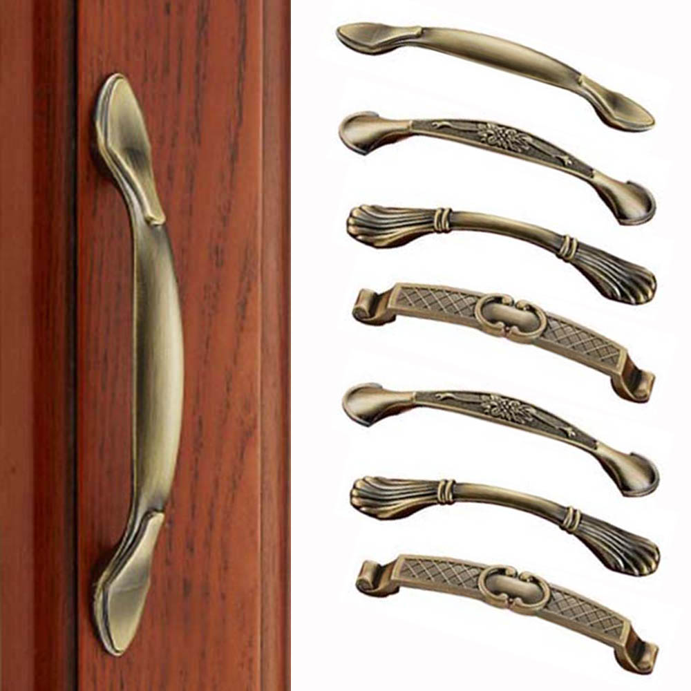 Furniture Hardware Knobs - Puxadores de bronze vintage para guarda-roupa,
