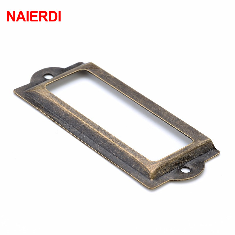 Furniture Hardware Names - Naierdi 82*30mm alça de bronze antigo