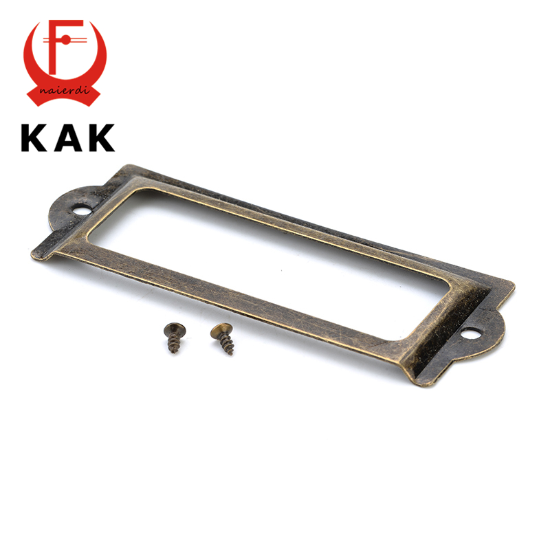 Furniture Hardware Names - Kak 82*30mm alça etiqueta de latão