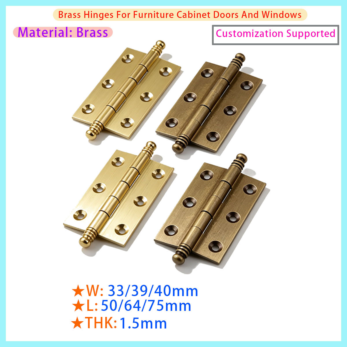 Used Furniture Hardware - Usado para portas, caixas de madeira,