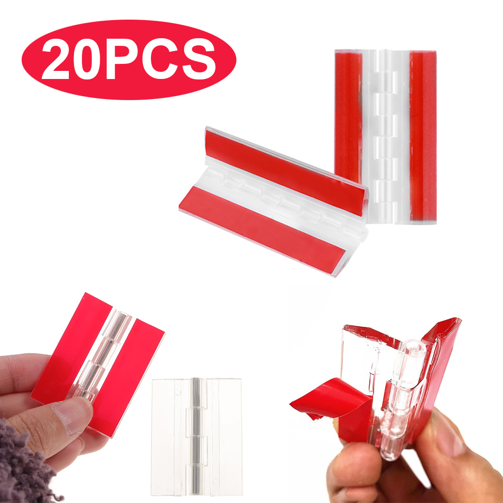 Furniture Hardware Hinges - Dobradiça dobrável autoadesiva transparente, caixas plásticas,