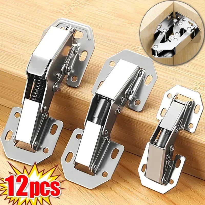 12-2PCS Dobradiças de Armário  - Furniture Hardware Hinges avaliação e preço
