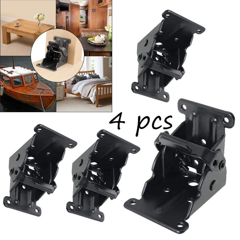 4 pçs ferro dobrável suporte q - Furniture Hardware For Legs avaliação e preço