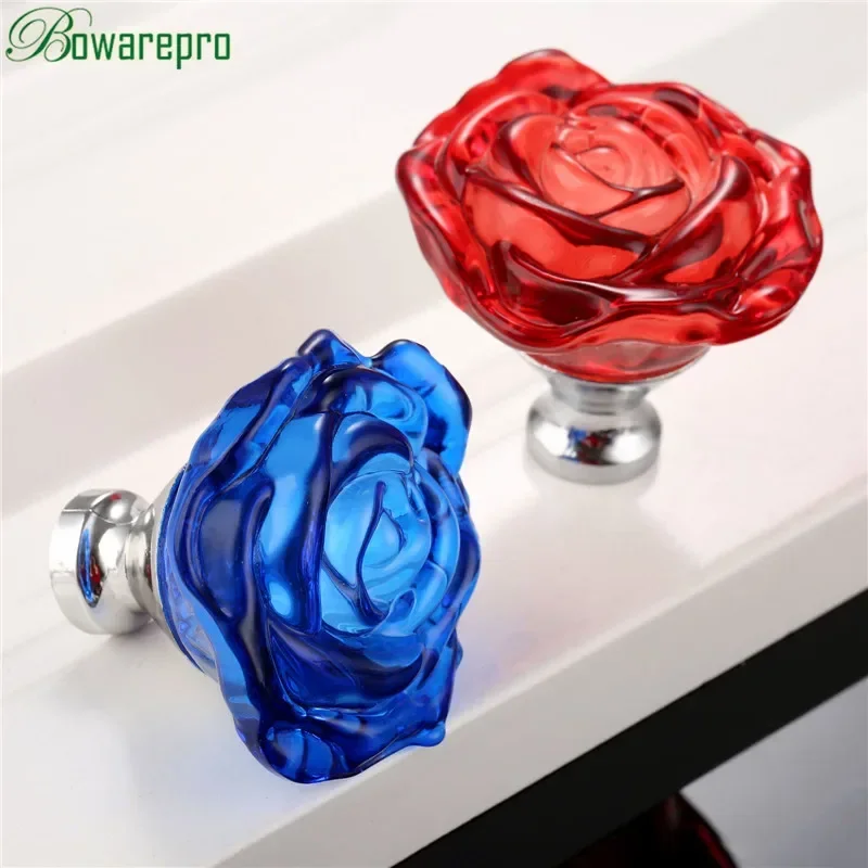 Bowarepro 50mm cristal rosa al - Furniture Hardware Knobs avaliação e preço