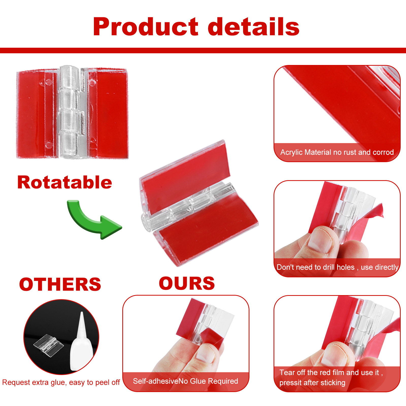 Dobradiça dobrável autoadesiva - Furniture Hardware Hinges avaliação e preço