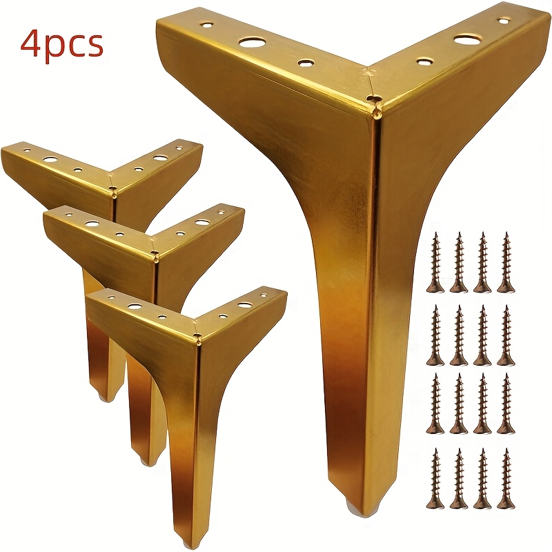 4 peças de pés de metal para m - Furniture Hardware For Legs avaliação e preço